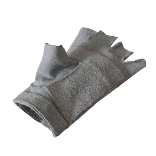 GUANTELETA DE CUERO GRIS